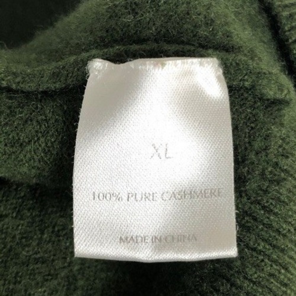 TSE 100% Pure Cashmere Long Sleeve Polo Sweater Men's XL Forrest Green Luxury - Picture 5 of 9